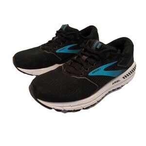 Brooks Running Shoes Women 9 B Ariel 20 Black Blue Athletic Sneakers 1203151B064